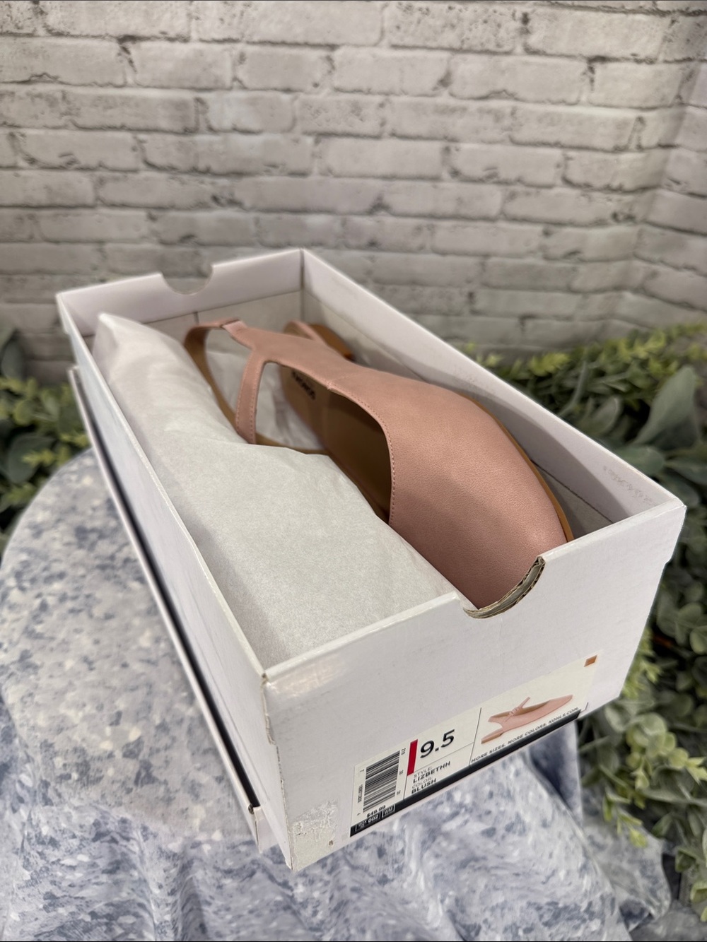 SONOMA “Lizbethh” Blush Round-Toe Open Heel Slingback Dress Flat WMS 9.5M 🩷 NIB - Picture 9 of 11